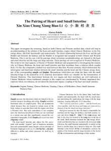 The Pairing of Heart and Small Intestine Xin Xiao Chang Xiang Biao