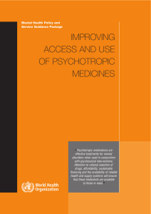 Improving access and use of psychotropic medicines
