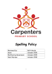 Spelling Policy - Carpenters Primary School