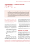 Management of clozapine-resistant schizophrenia
