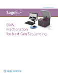 SageELF DNA Fractionation for NGS, 4-page brochure