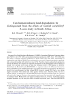 Can human-induced land degradation be distinguished from the