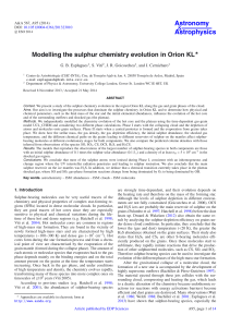 Modelling the sulphur chemistry evolution in Orion KL