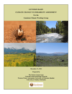 Gunnison Basin Climate Change Vulnerability Assessment