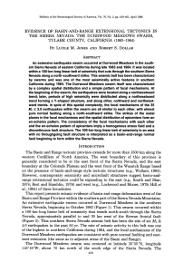 evidence of basin-and-range extensional tectonics in the sierra