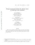 Energy-momentum relation for solitary waves of relativistic wave