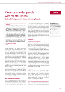 Violence in older people with mental illness