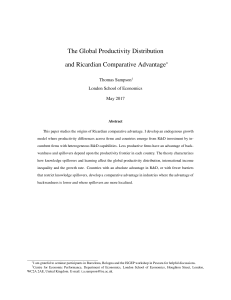 The Global Productivity Distribution and Ricardian Comparative