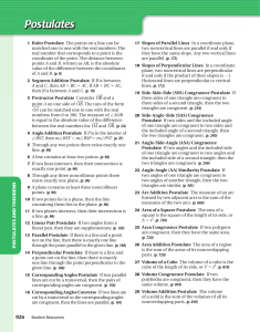 Postulates and Theorems