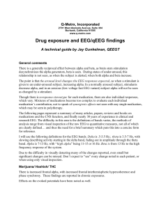 Drug exposure and EEG/qEEG findings