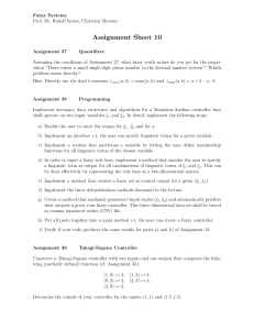 Assignment Sheet 10