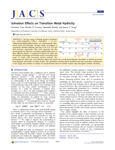 Solvation Effects on Transition Metal Hydricity