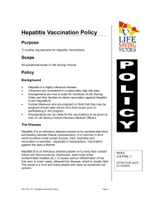 Hepatitis Vaccination - Life Saving Victoria