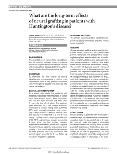 What are the long-term effects of neural grafting in patients