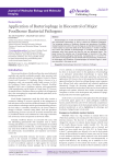 Application of Bacteriophage in Biocontrol of Major Foodborne