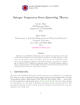 Integer Sequences from Queueing Theory