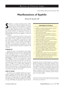 Manifestations of Syphilis