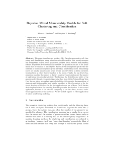 Bayesian Mixed Membership Models for Soft Clustering and