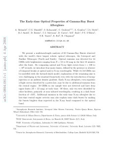 The Early-time Optical Properties of Gamma