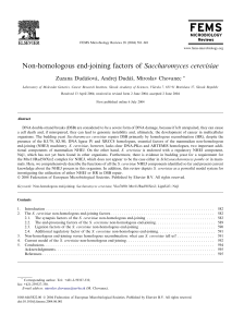 Non-homologous end-joining factors of Saccharomyces cerevisiae