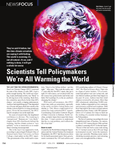 "Scientists tell policymakers...." (Science, 9 Feb 2007)