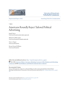 Americans Roundly Reject Tailored Political Advertising