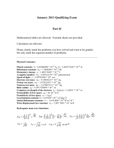 The Spring 2013 Qualifying Exam, Part 2