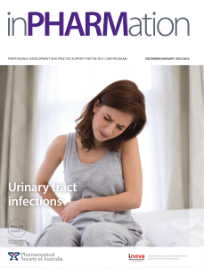 urinary tract infections - Pharmaceutical Society of Australia