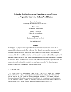 Estimating Real Production and Expenditures Across Nations