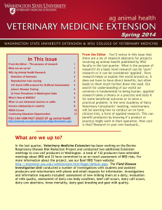 Spring - Veterinary Medicine Extension