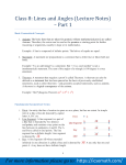 Class 8: Lines and Angles (Lecture Notes) – Part 1