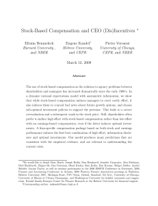 Stock-Based Compensation and CEO (Dis)Incentives