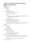 The Science of Weather and Climate: Detailed Outline