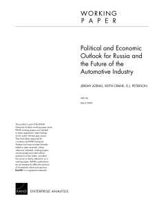 Political and Economic Outlook for Russia and the Future
