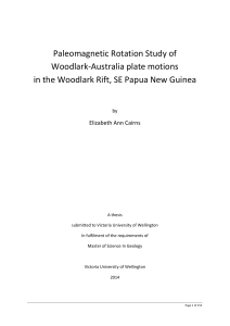 Paleomagnetic Rotation Study of Woodlark