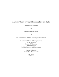 "A Liberal Theory of Natural Resource Property Rights"