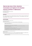 Step-by-step setup of Kets, Operators, Commutators and Algebra for