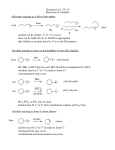 Reaction List - Ch 15 Reactions of Alcohols Alkoxides reacting as a