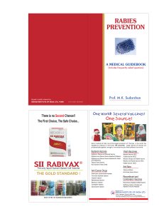 rabies prevention - Department of Community Medicine