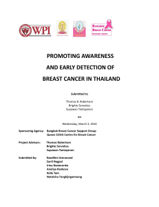 promoting awareness and early detection of breast cancer in thailand