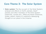 Core Theme 3: The Solar System