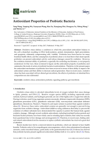 Antioxidant Properties of Probiotic Bacteria