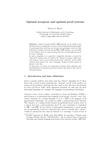 Optimal acceptors and optimal proof systems