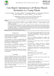 Case Report: Spontaneous Left Rectus Muscle Hematoma in a