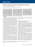 Platelets at the interface of thrombosis, inflammation, and cancer