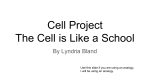 Cell Project The Cell is Like a School