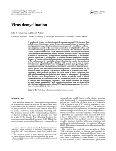 Virus demyelination