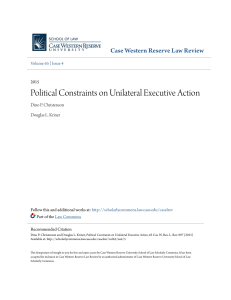 Political Constraints on Unilateral Executive Action