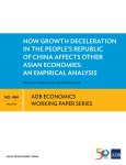 How Growth Deceleration in the People`s Republic of China Affects