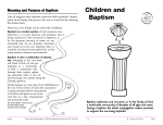 Meaning and Purpose of Baptism Children and Baptism